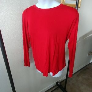NWT Jones New York Red Long Sleeve Top